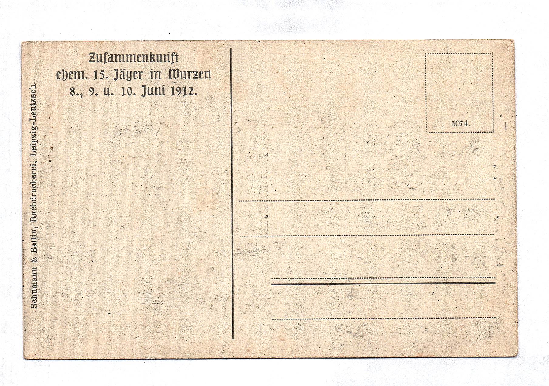 Ak Wurzen Altes Wachlokal Ablösung letzte Jägerwache Zusammenkunft 1912