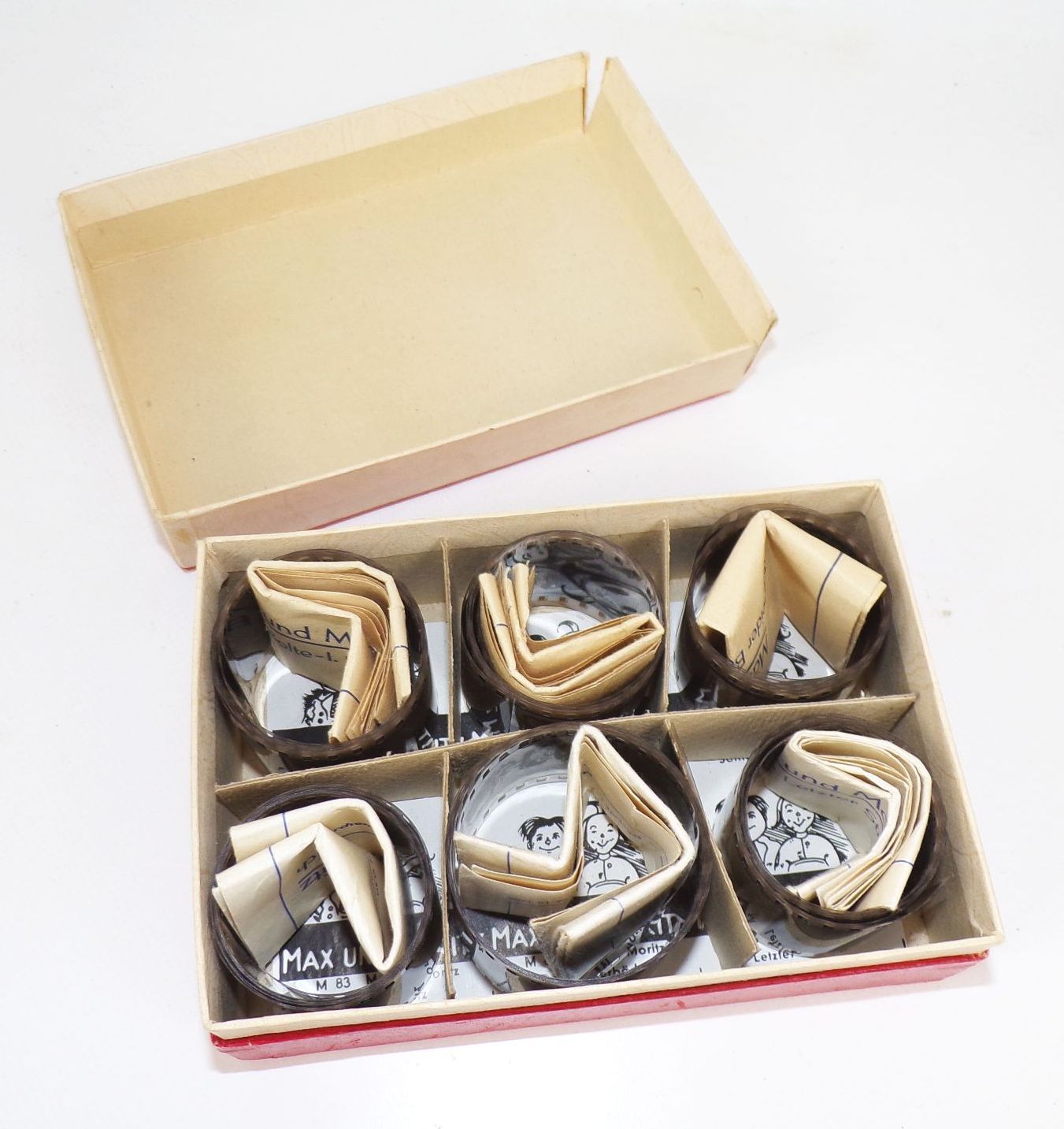 Rollfilm Box Max und Moritz Eine lustige Bubengeschichte E W Dia 6 Filme