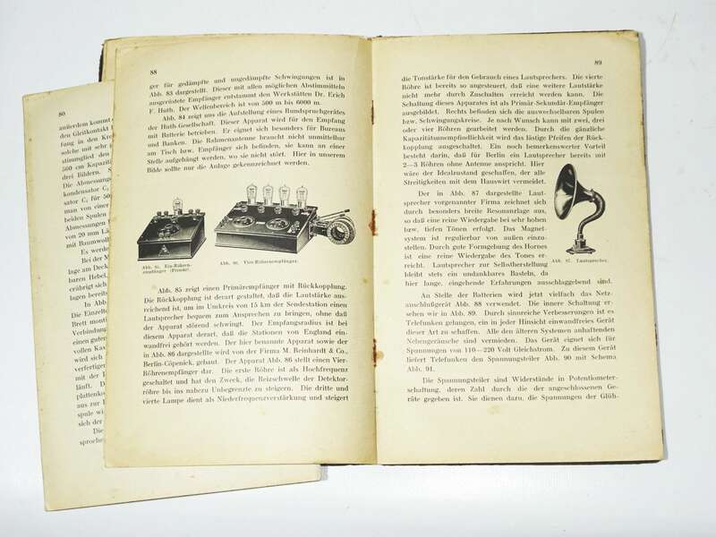 Radio Buch 3 Stück Otto Lich Werkstatt Amateur Lexikon der Rundfunkröhren