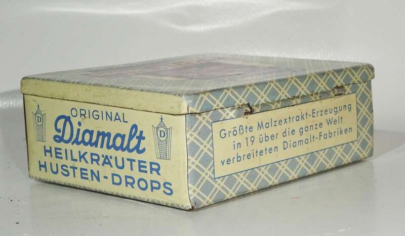 Original Diamalt Heilkräuter Husten Bonbons Blechdose 1930er 