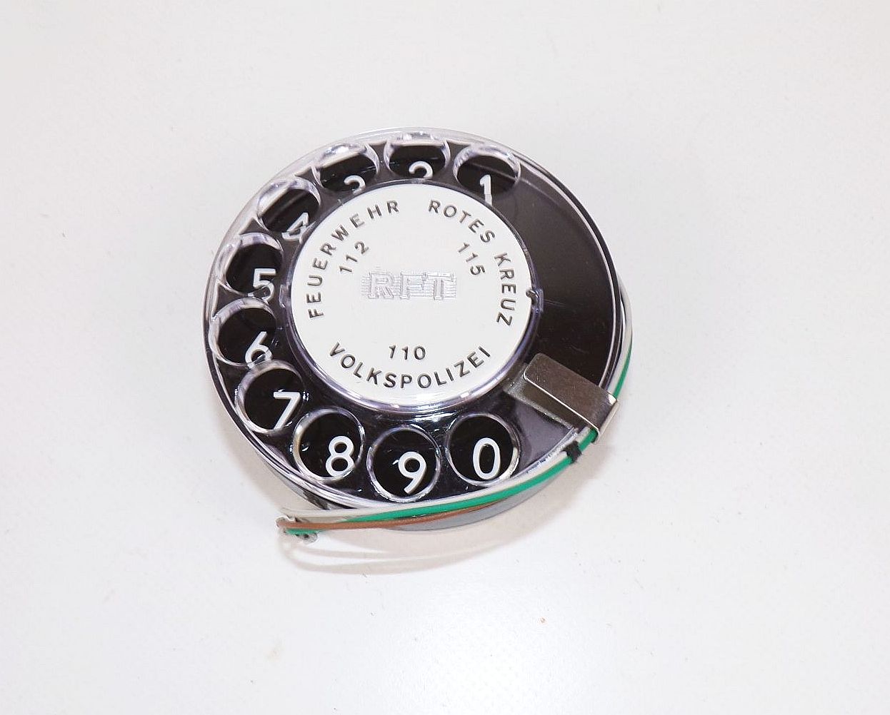 RFT Wählscheibe Telefon Ersatzteil NOS Feuerwehr Rotes Kreuz Volkspolizei DDR 