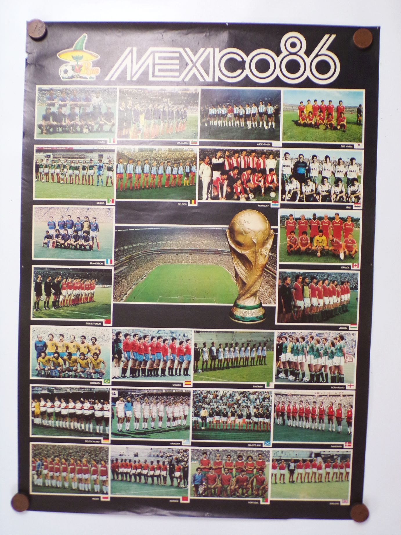 Plakat Mexiko 1986 Fußball Weltmeisterschaft