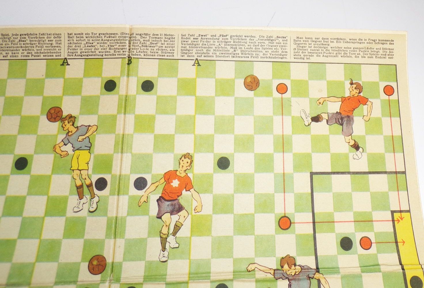 Fußball Wettspiel Fritz Baumgarten Brettspiel um 1930