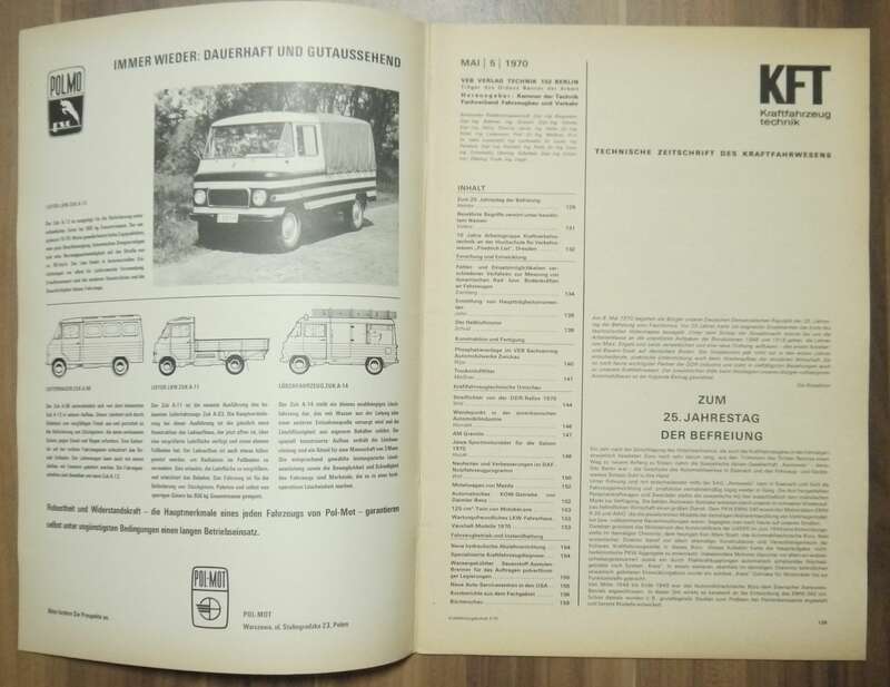 KFT Fahrzeugtechnik DDR Zum 25 Jahresteag der Befreiung Mai 1970