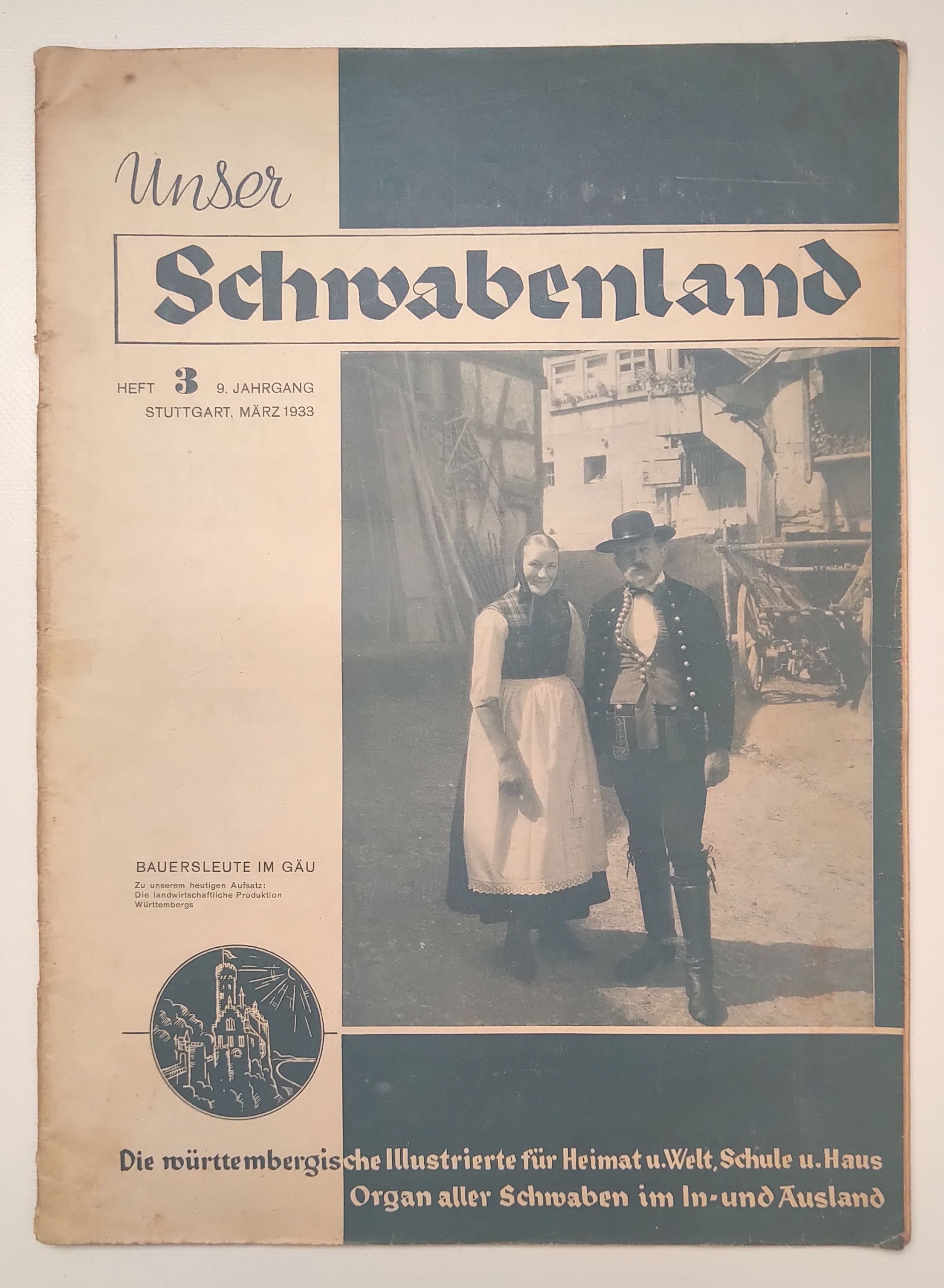 Unser Schwabenland 1933 Nr 3 Bauersleute im Gau alte Zeitschrift Unser Schwabenland 1933 Nr 3 Bauersleute im Gau alte Zeitschrift