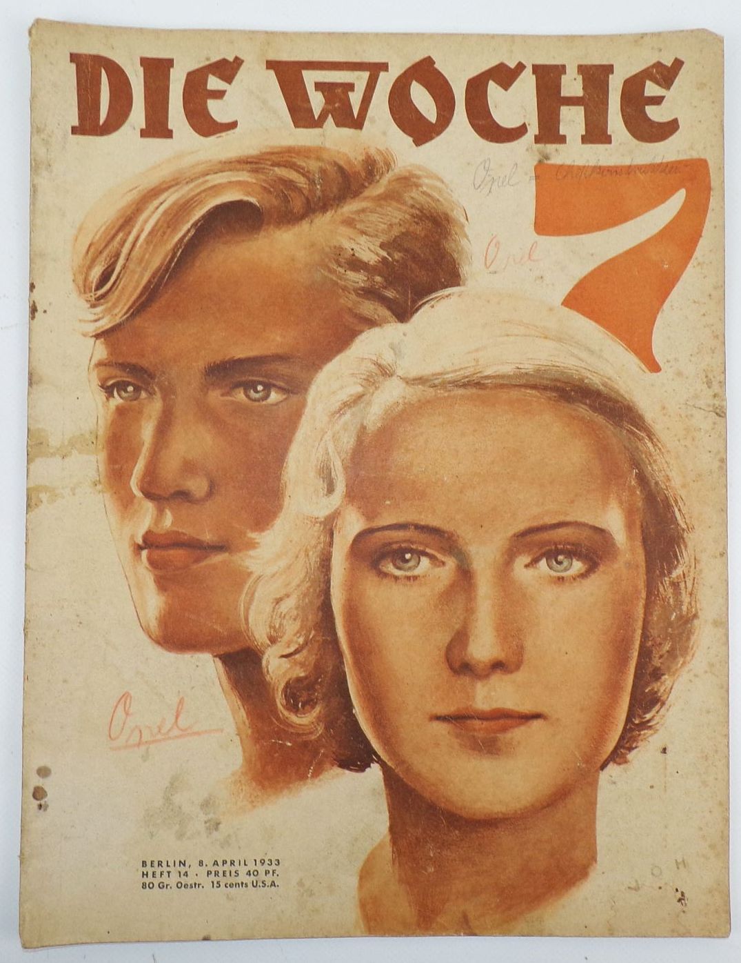 Die Woche Heft 14 April 1933 illustrierte Zeitschrift 