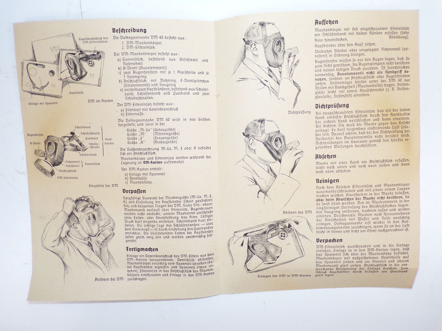 Alte Gasmaske 2 Wk Luftschutz Volksgasmaske G80 unbenutzt Originalkarton 