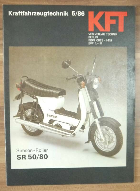 Mai 1986 Simson Roller SR 50 80 KFT Heft DDR VEB Verlag Technik Berlin