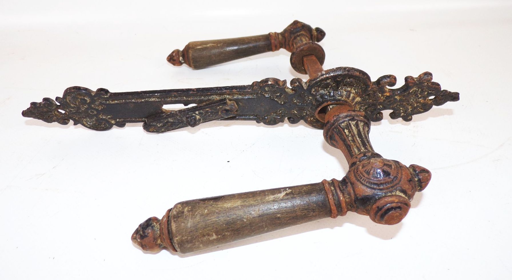 Alte Gründerzeit Türgarnitur Türklinke Antik Türbeschlag um 1880