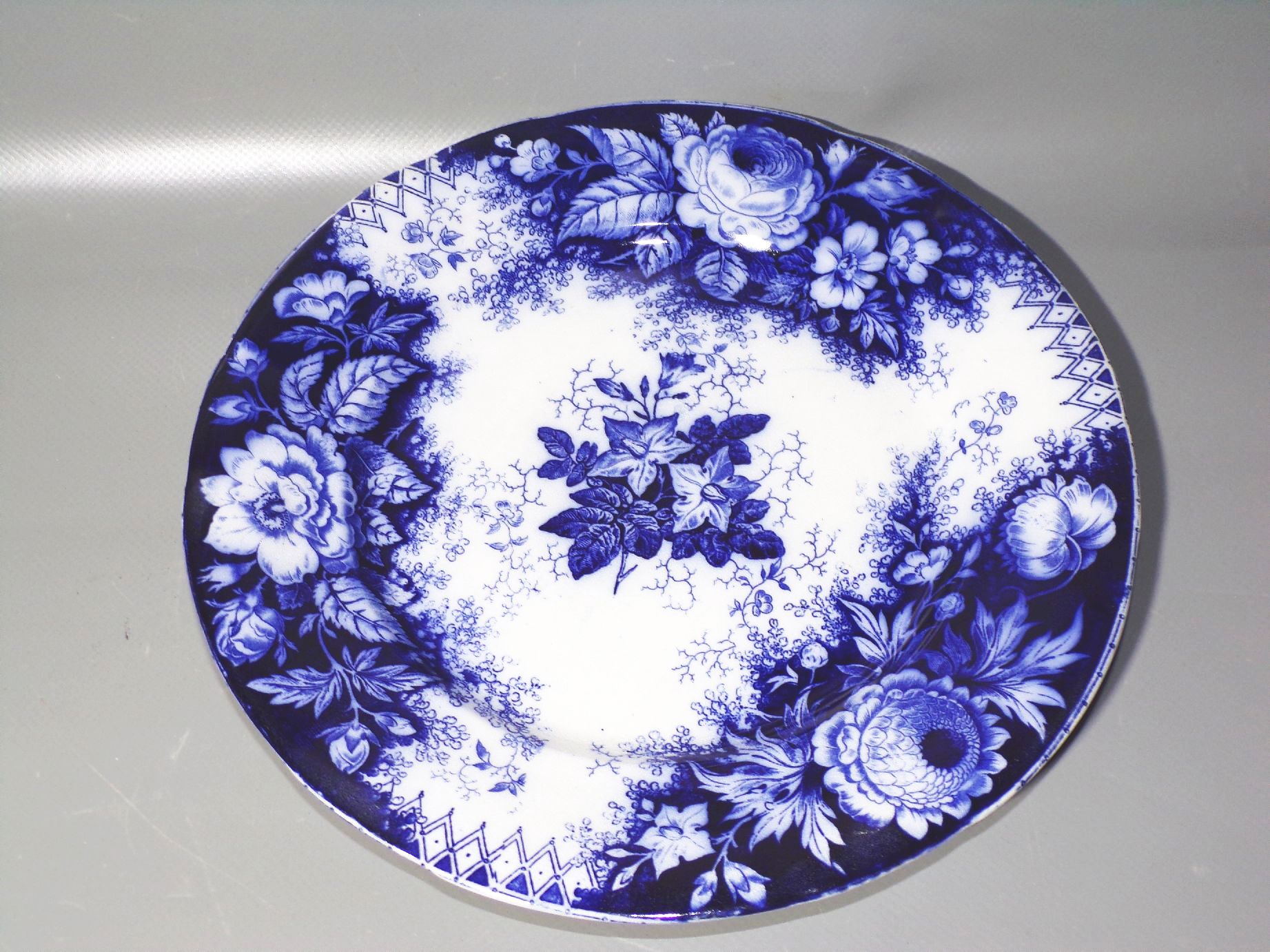 Villeroy Boch Jardiniere 3 Teller Blau Blumen