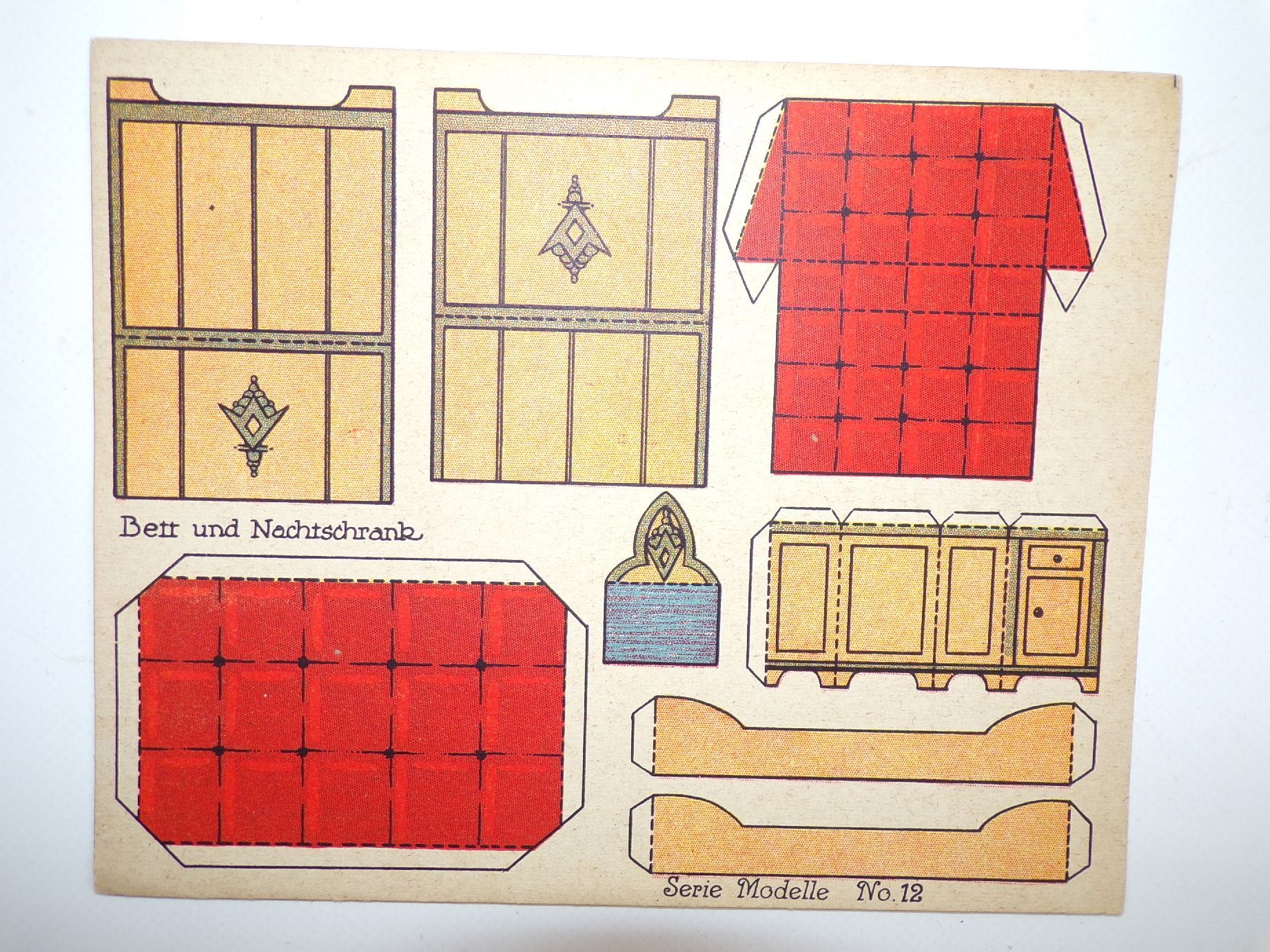 Lot Bastelbögen Brandt Kaffee Reklame Puppenmöbel Ausschneidebogen 