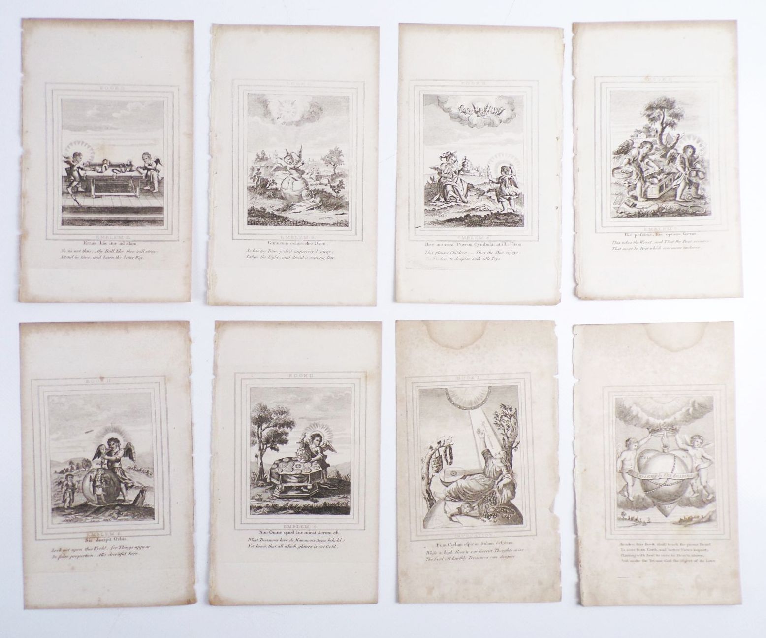 Konvolut Stiche Religion 1824 aus Emblems Divine and Moral