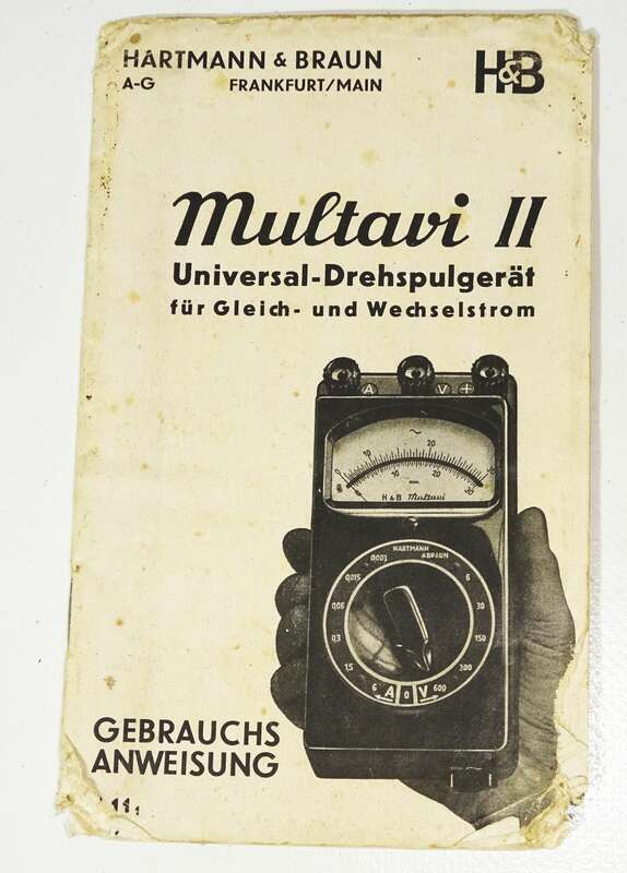 Altes Multavi II Hartmann und Braun Frankfurt Ledertasche Universal Drehspulgerät
