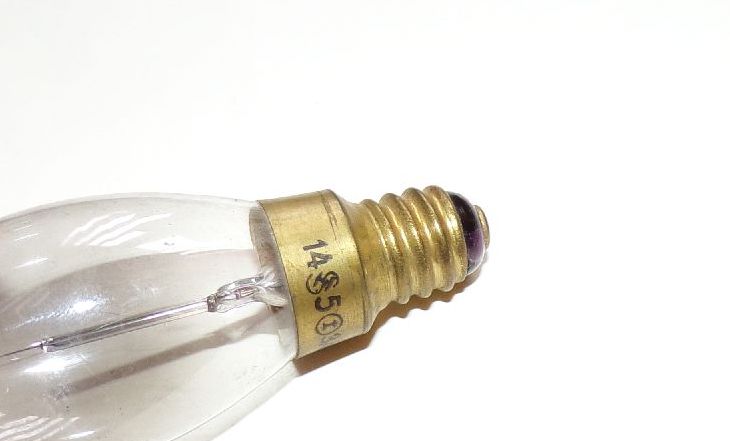 Alte Kohlefaden Glühlampe Serie 41 mit Spitze Siemens und Halske 