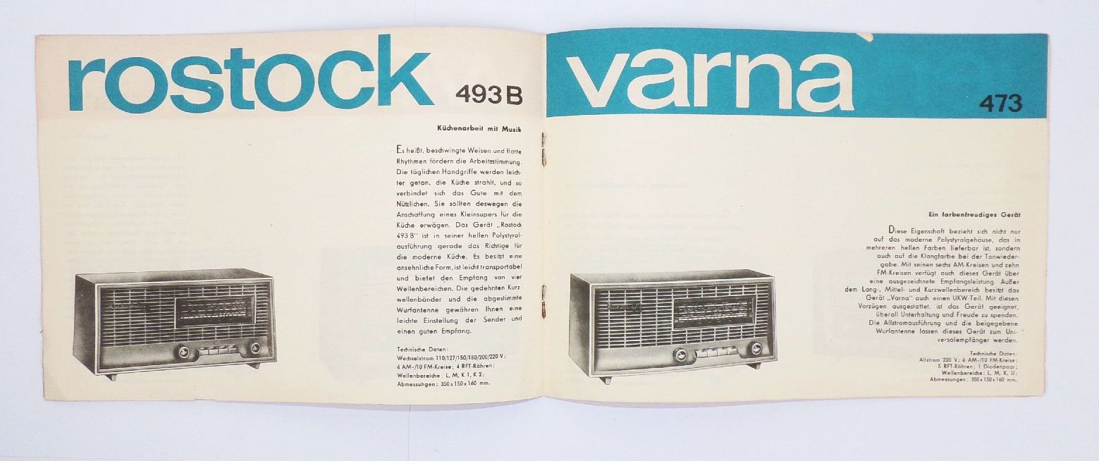 Sonneberg Radio Prospekt 1963 Reklame