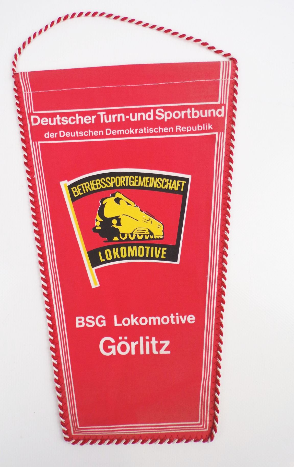 Alter Wimpel BSG Lokomotive Görlitz Deutscher Turn und Sportbund Alter Wimpel BSG Lokomotive Görlitz Deutscher Turn und Sportbund