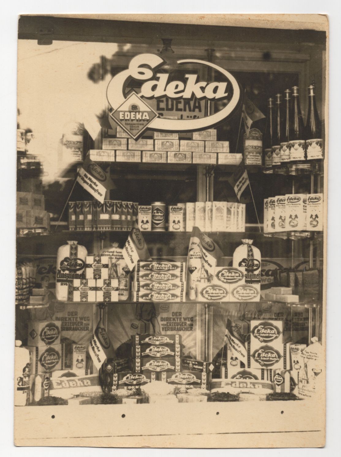 Foto Edeka Schaufenster 1930er Reklame Werbung