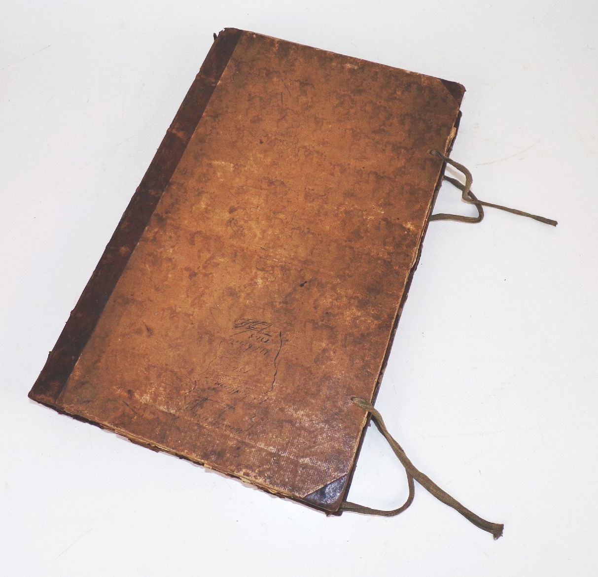 Altes Buch Büttenpapier Unbeschrieben Restaurierung blanko um 1800