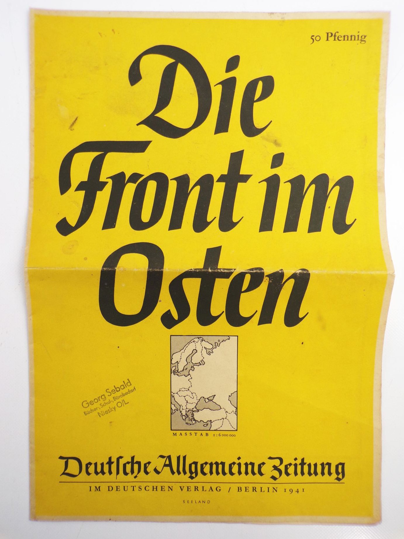 Die Front im Osten 2 Weltkrieg Landkarte 1941