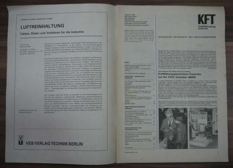 Zeitschrift DDR Zum Skoda Garde Januar 1982 KFT Neuheiten Frontantriebsmodell