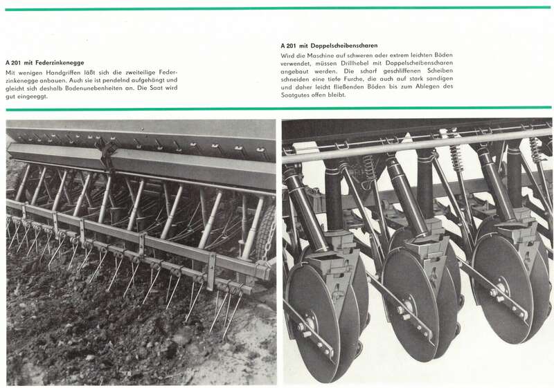 VEB Fortschritt Weimar Landmaschinen 1971 Heckanbau - Drillmaschine A201  H3