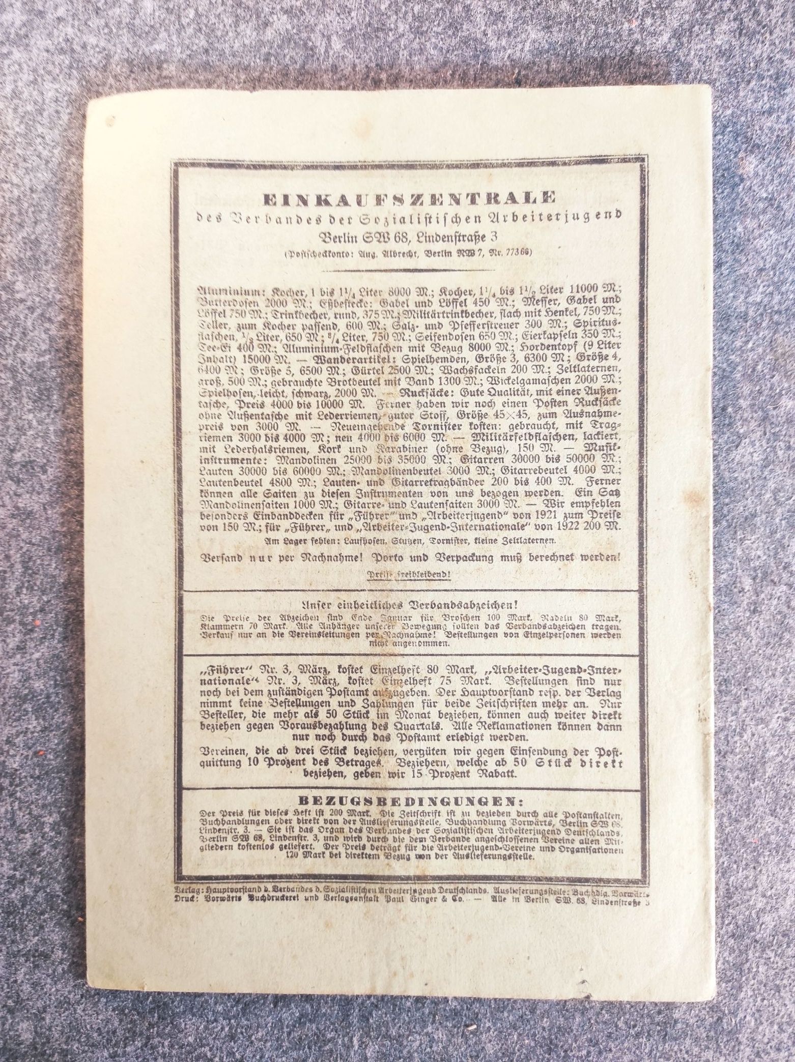 Arbeiter Jugend Heft 3 März 1923 An die Arbeiterjugend aller Länder Arbeiter Jugend Heft 3 März 1923 An die Arbeiterjugend aller Länder