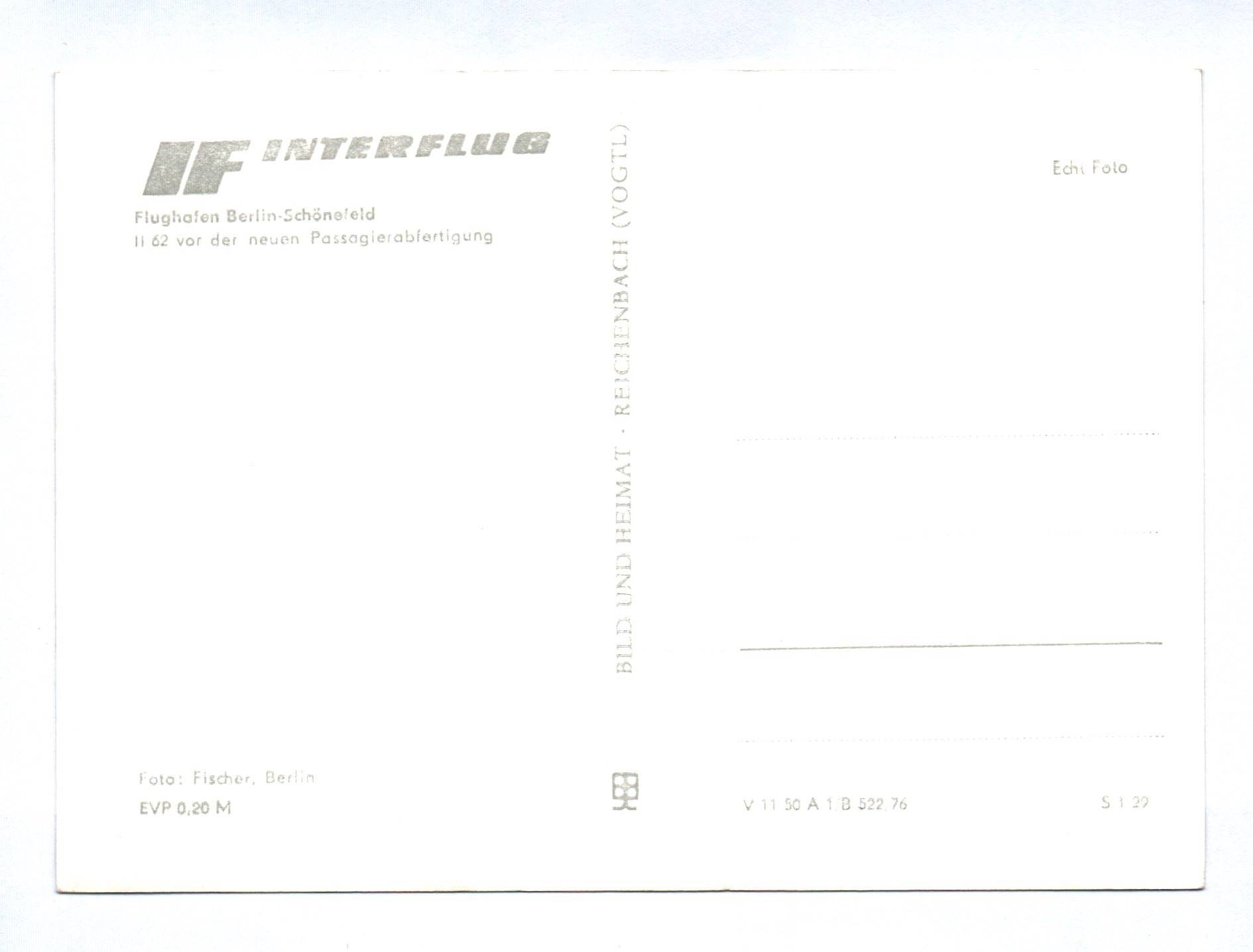 Ak Interflug Flughafen Berlin Schönefeld Ak Interflug Flughafen Berlin Schönefeld