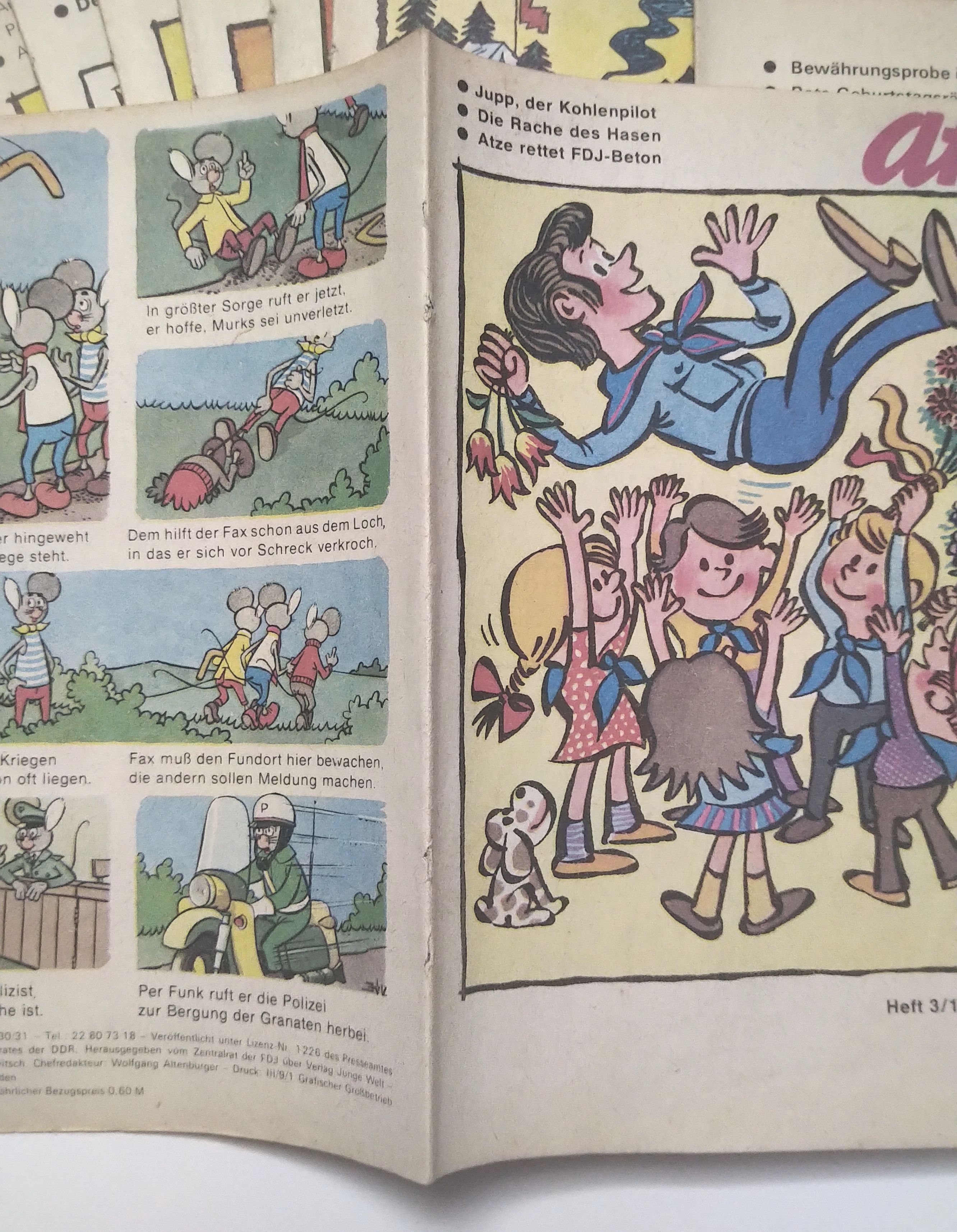 Atze Jahrgang 1971 DDR Kinder Comics 12 Hefte 