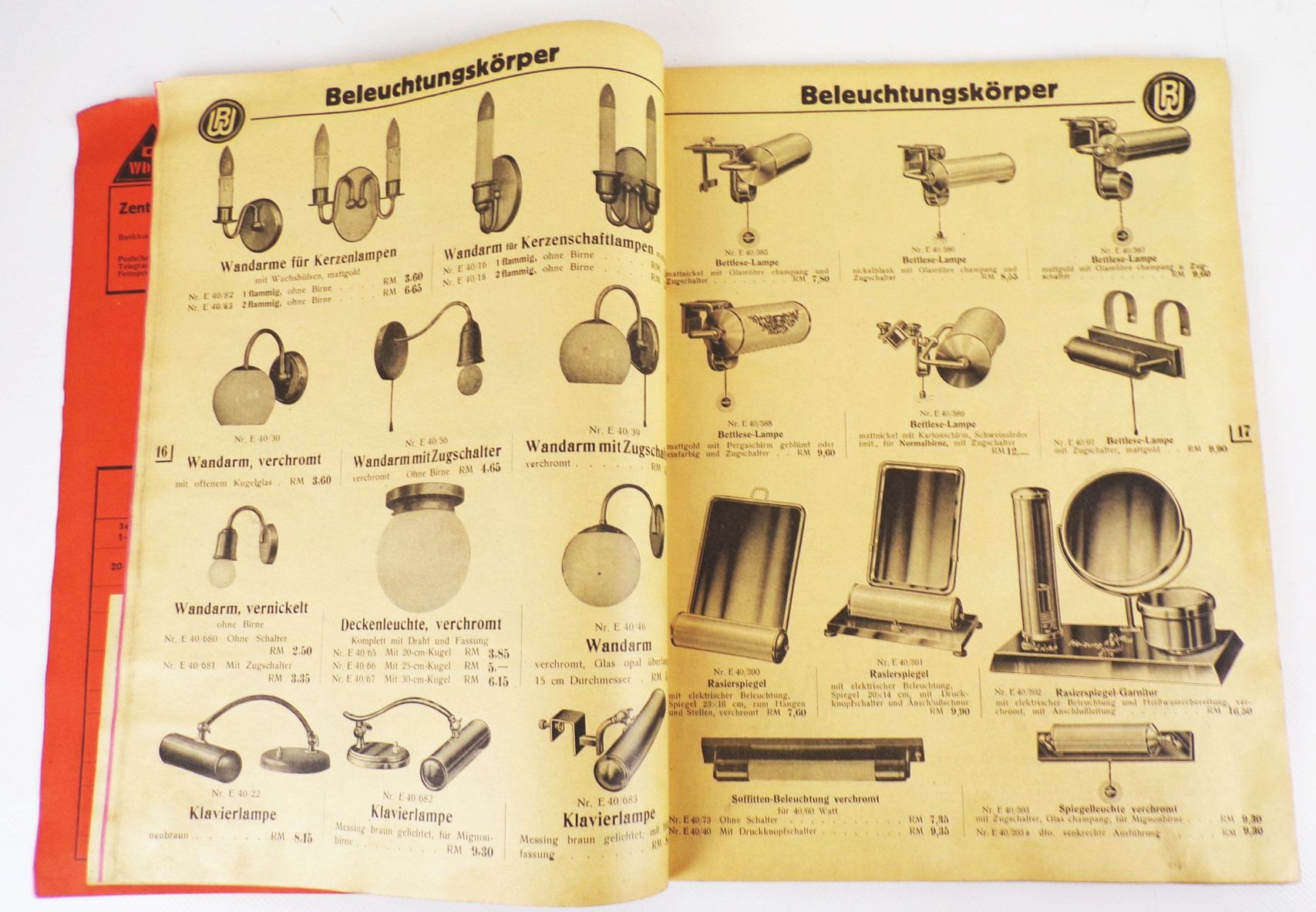Alter Katalog Lampen Leuchten Spielwaren Bernhard Wedler Breslau 