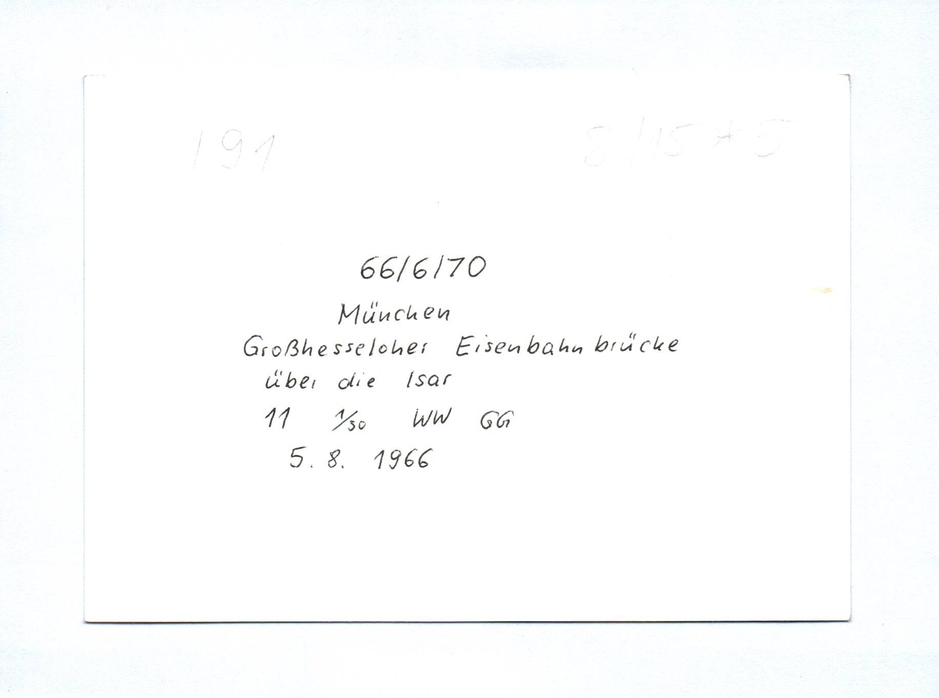 7x Foto München Obermenzing überdachte Holzbrücke 1966