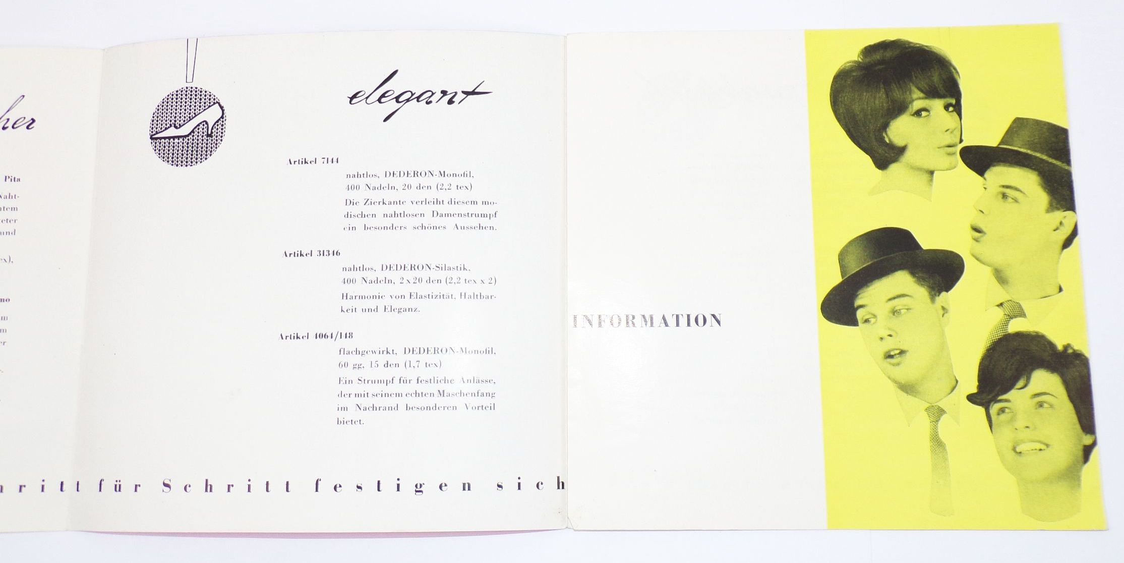 Prospekt DDR Strumpfhosen 1963 Leipziger Messe 