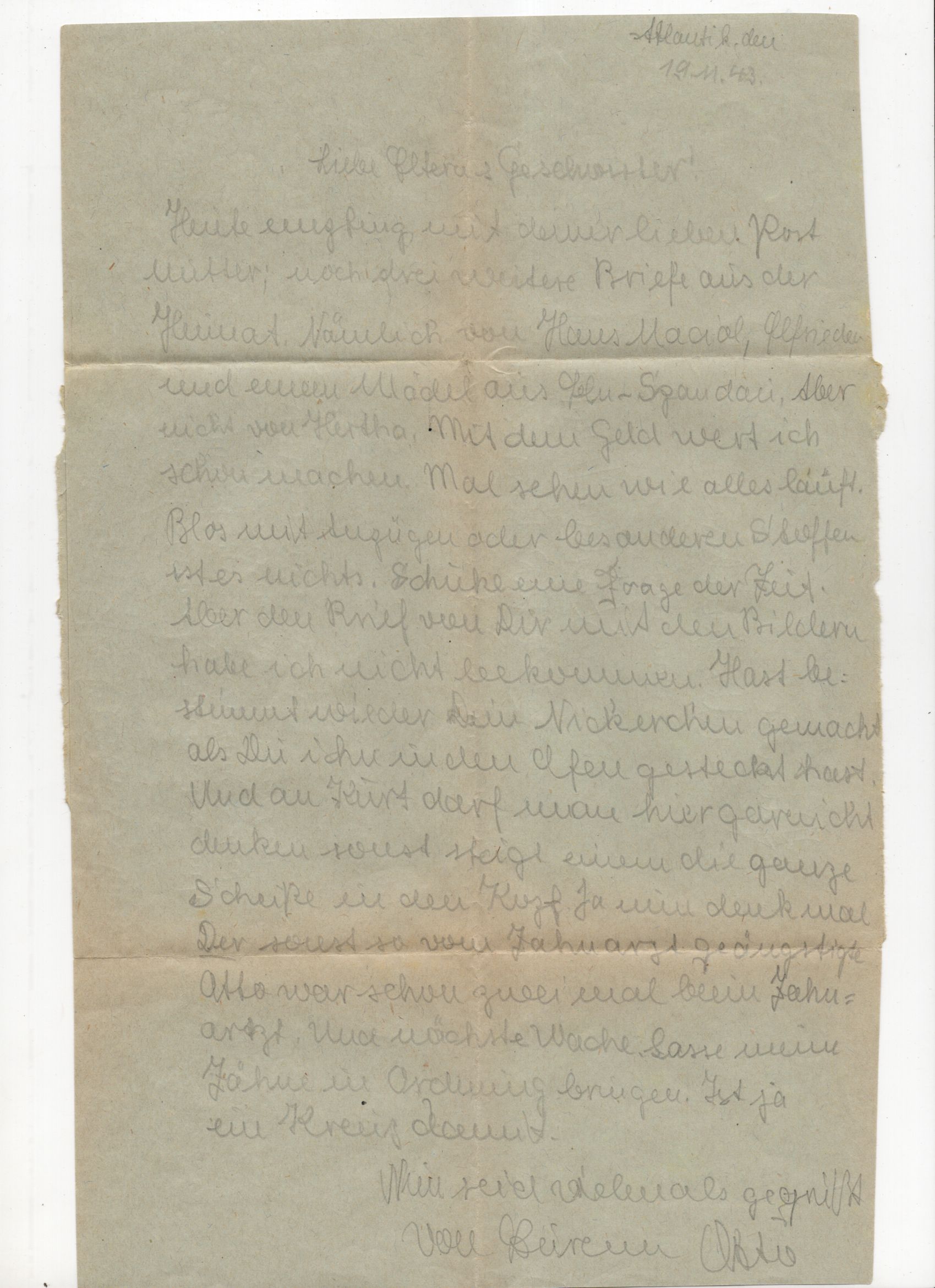 Feldpost Nachlass 2 Wk Infanterie Luftwaffe Atlantik Russland