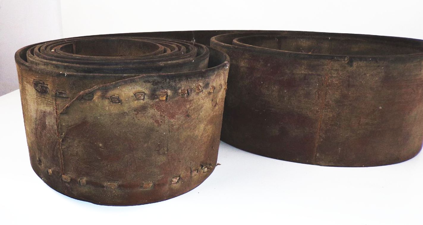 Alter Lederriemen Transmission Riemen Leder Antriebsriemen 