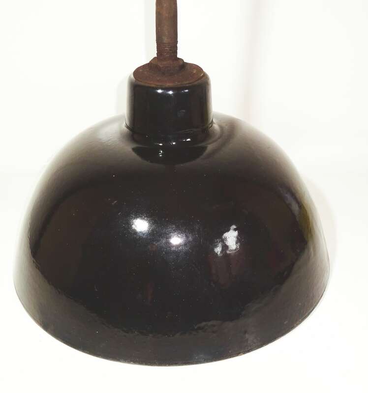 Alte Emaille Fabriklampe industrial Deckenlampe Loft Deko true Vintage