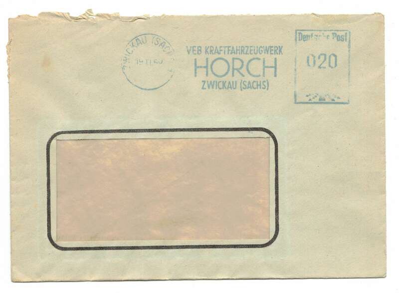 Firmen Brief 1959 VEB Kraftfahrzeugwerk Horch Zwickau 
