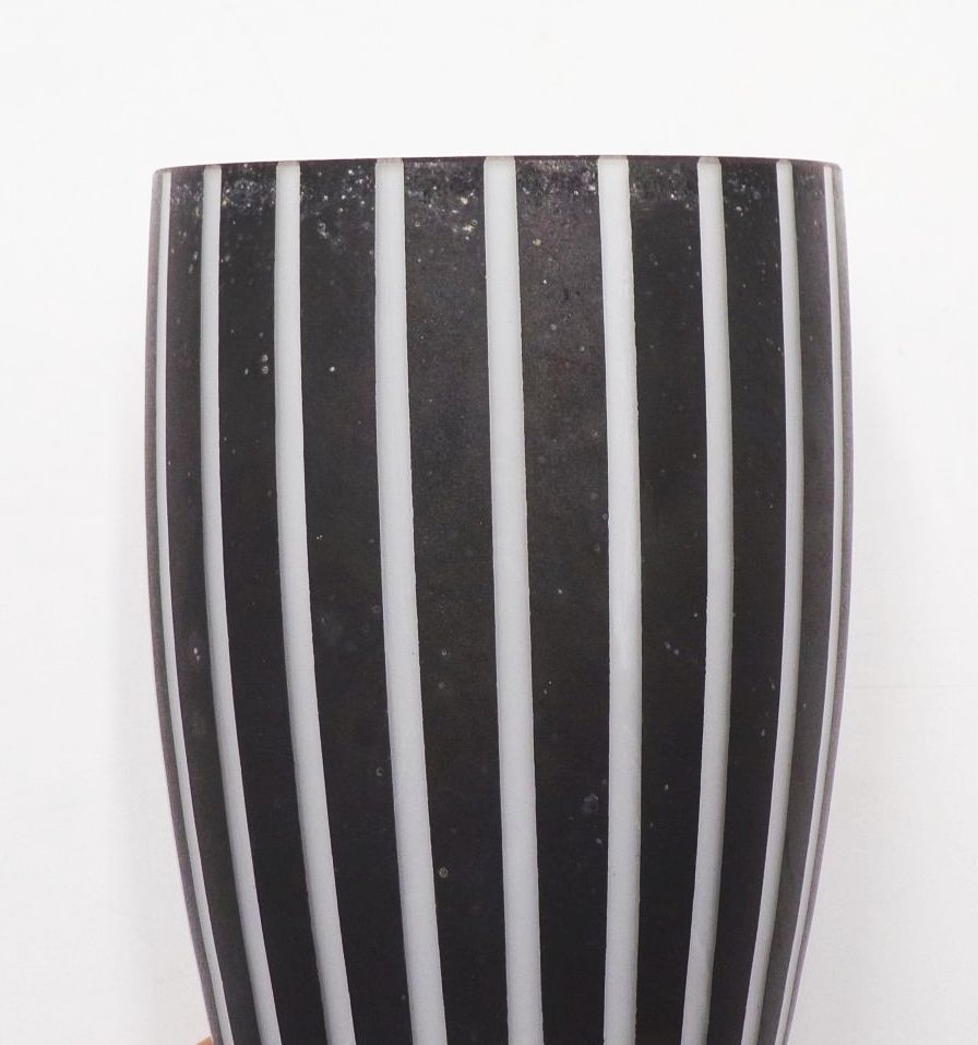 Alter Lampenschirm Tütenlampe Schwarz Weiß 50er 60er Jahre 