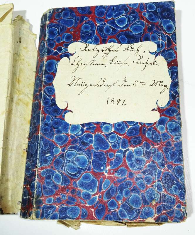 Handgeschriebenes Religionsbuch 1841 Religion Christentum Neugersdorf 