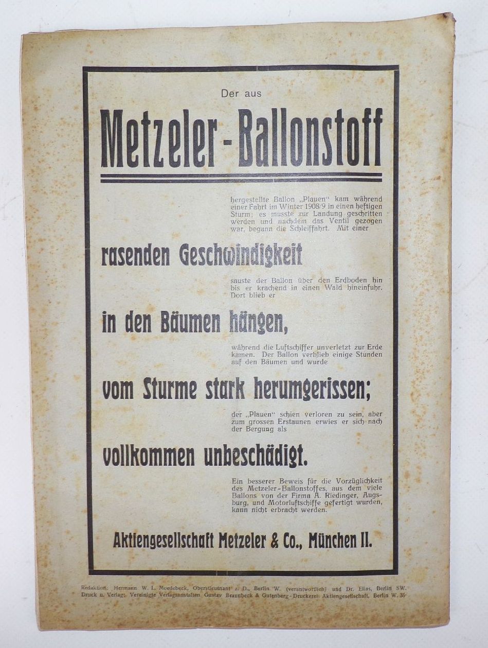 Deutsche Zeitschrift für Luftschifffahrt 1909 Heft 17 
