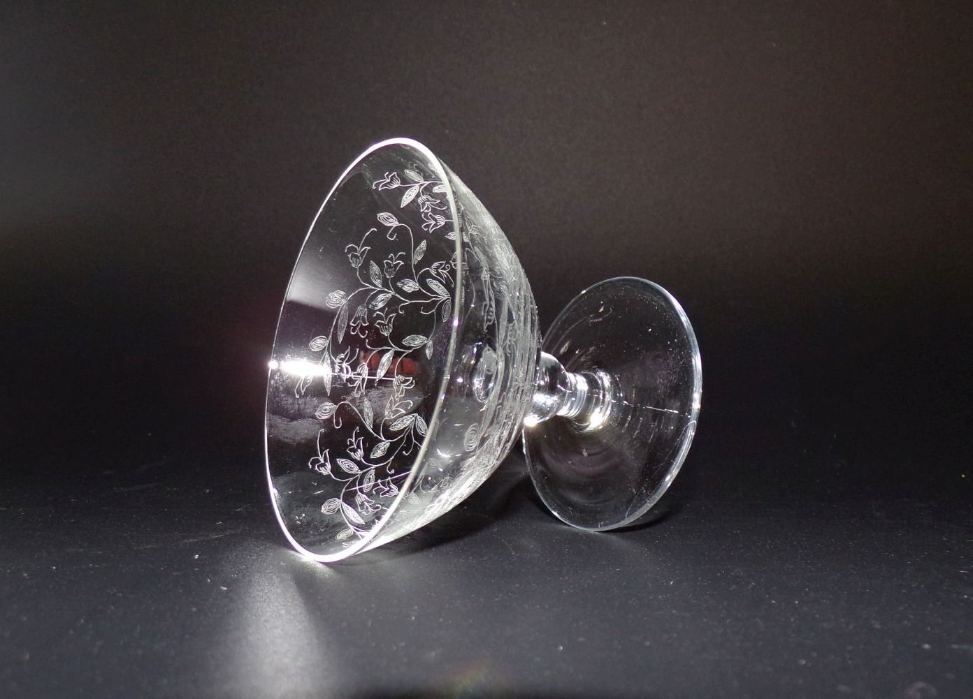 Alte Likörgläser 6 Stück filigranes Dekor transparent Art Deco Vintage Gläser 