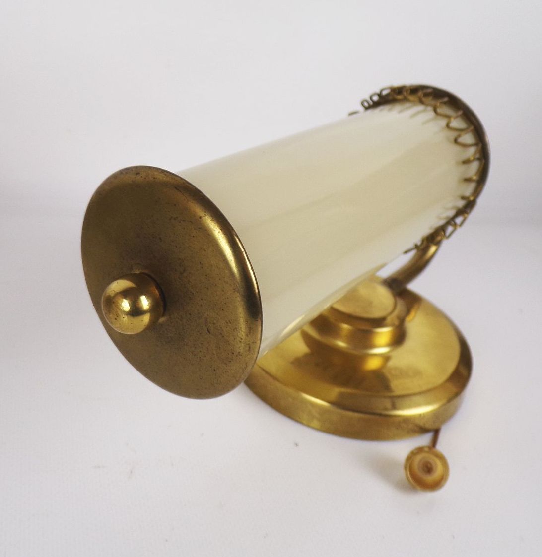 Wandlampe Mid Century Pärchen 2 Stück Messing Glas E14 Vintage 