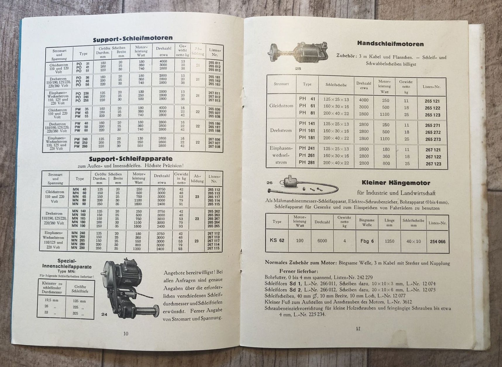 Altes Heft Feinfabrikate Elektro Werkzeuge Stuttgart Bohrmaschinen