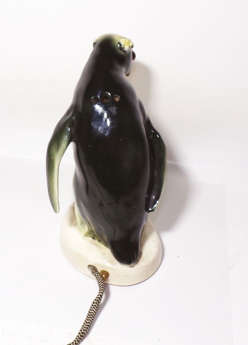 Alter Rauchverzehrer Pinguin Porzellan 