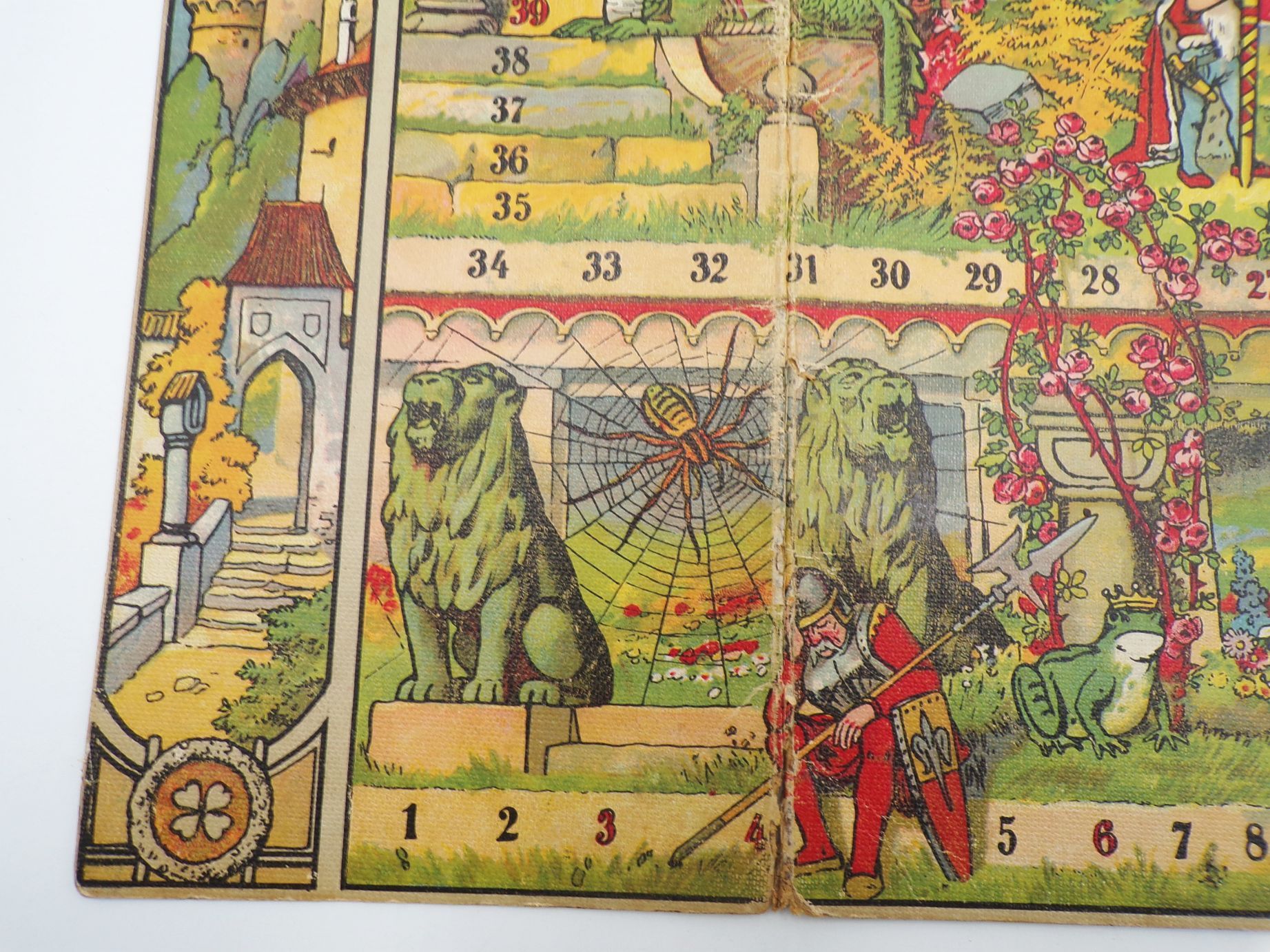 Alter Spielplan Märchen Zwerge Wichtel Froschkönig um 1930 Alter Spielplan Märchen Zwerge Wichtel Froschkönig um 1930