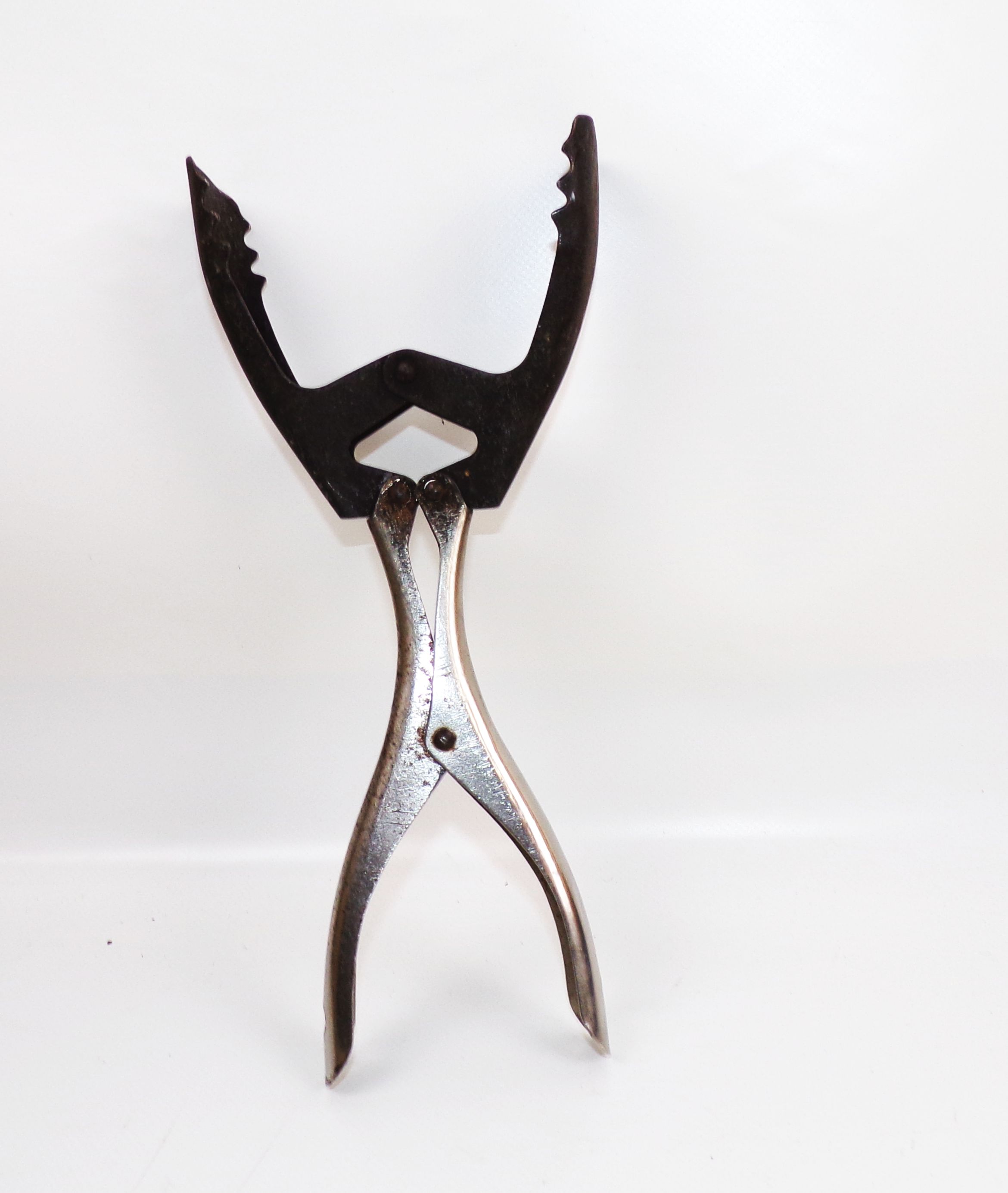 DDR Kohlenzange Zwicker Brikettzange Ofenbesteck