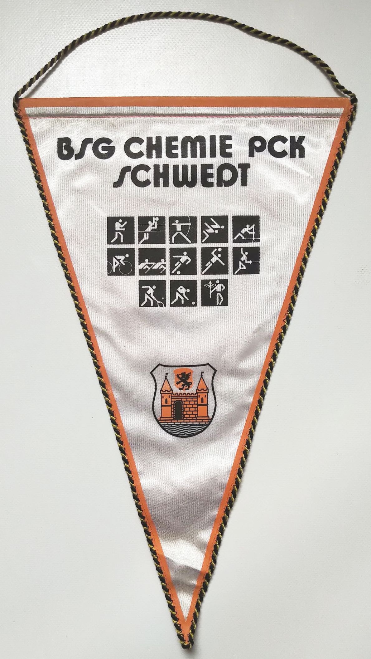 DDR Wimpel BSG Chemie PCK Schwedt Wappen