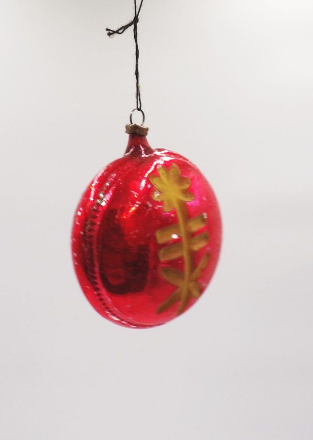 Alte Jul Kugel 4 Stück Weihnachtsschmuck Christbaumschmuck Jul Runen