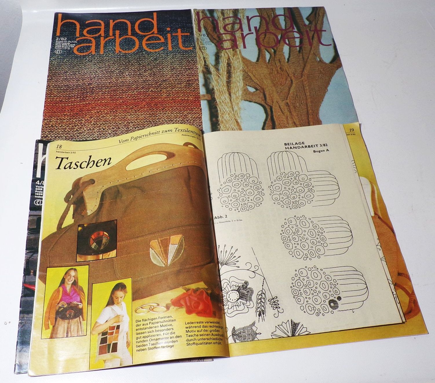 Handarbeit Zeitschrift 1982 Heft 1 bis 4 DDR Verlag für die Frau komplett 