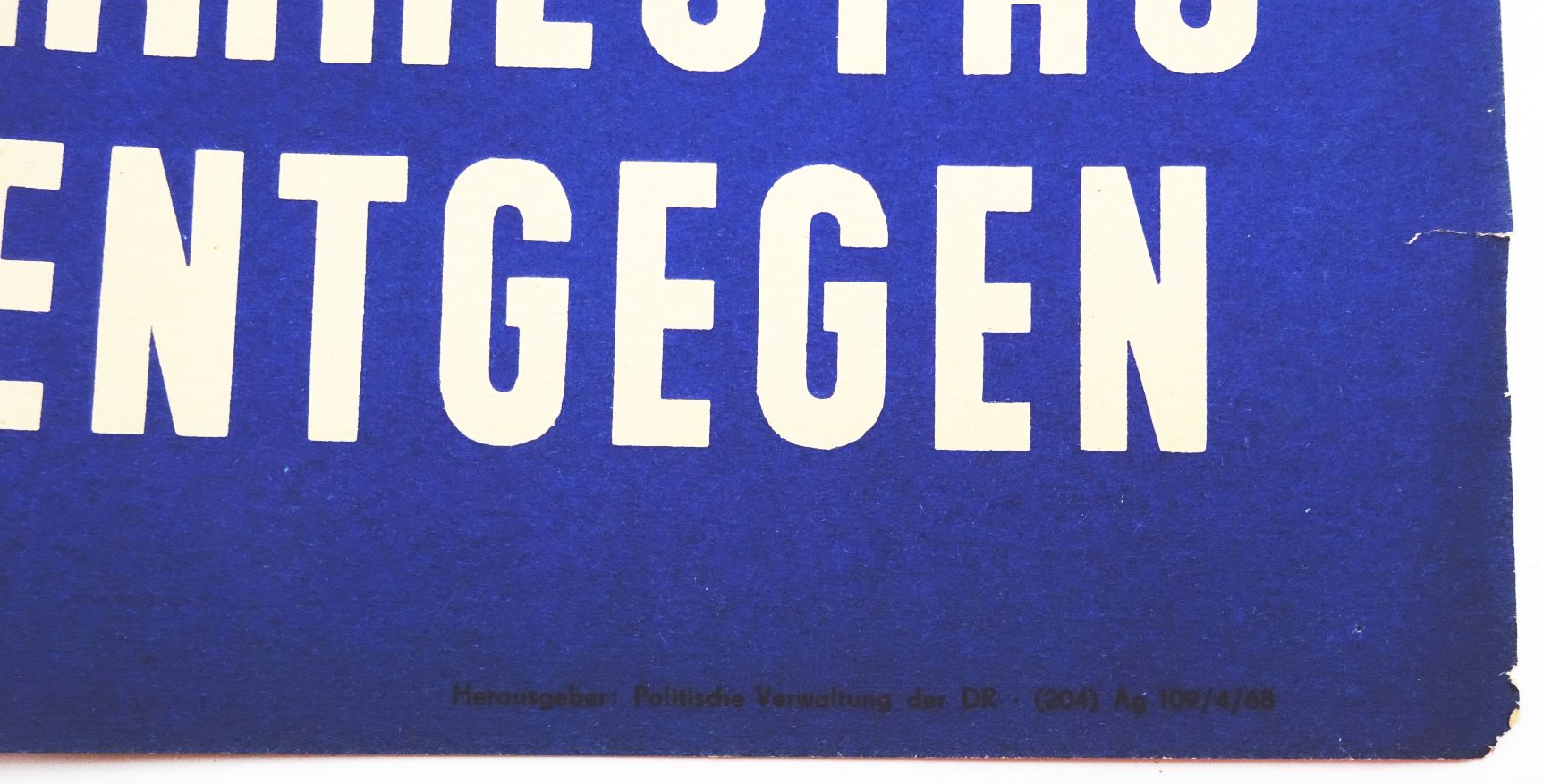 Altes Plakat Tag des Deutschen Eisenbahners 1968 Jahrestag der DDR