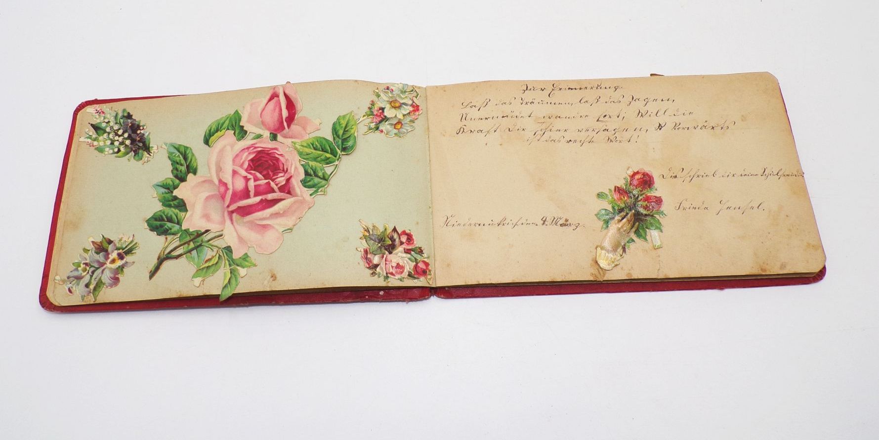 Altes Poesiealbum mit Oblaten 1910 Neukirch Altes Poesiealbum mit Oblaten 1910 Neukirch