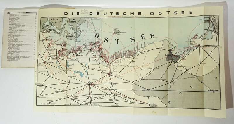 Ferien an der deutschen Ostsee 1936 Ostpreußen Landkarte